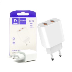Denmen Adapter DC05 2 USB 2.4A 5V White Denmen Adapter DC05 2 USB 2.4A 5V White
